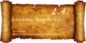 Leichter András névjegykártya